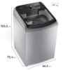 LAVADORA ELECTROLUX CS IMPELLER 21 KG SILVER LS21I