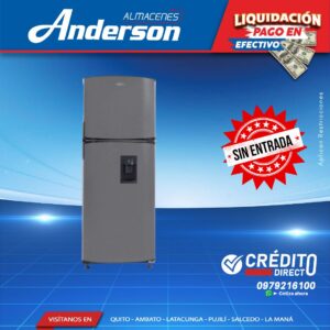 REFRIGERADORA HACEB TITANIO NF 271LTS MANIJA INTERNA CON DISPENSA