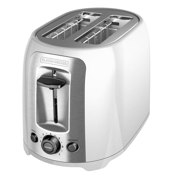 TOSTADOR DE PAN BLANCO BLACK DECKER 2 REBANADAS DE PAN 7 SELECCIONES
